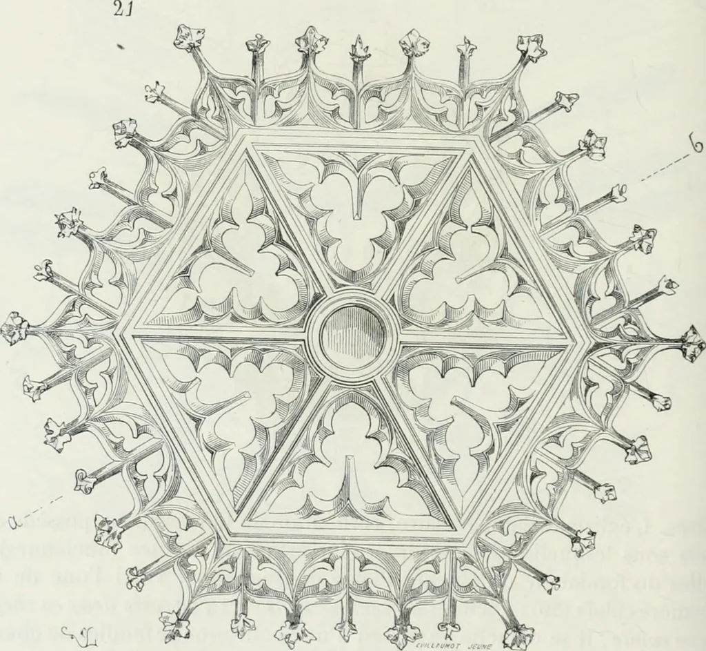 An illustration from Dictionnaire raisonné de l'architecture française du XIe au XVIe siècle, 1875, leaf 281