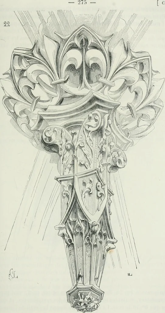 An illustration from Dictionnaire raisonné de l'architecture française du XIe au XVIe siècle, 1875, leaf 284
