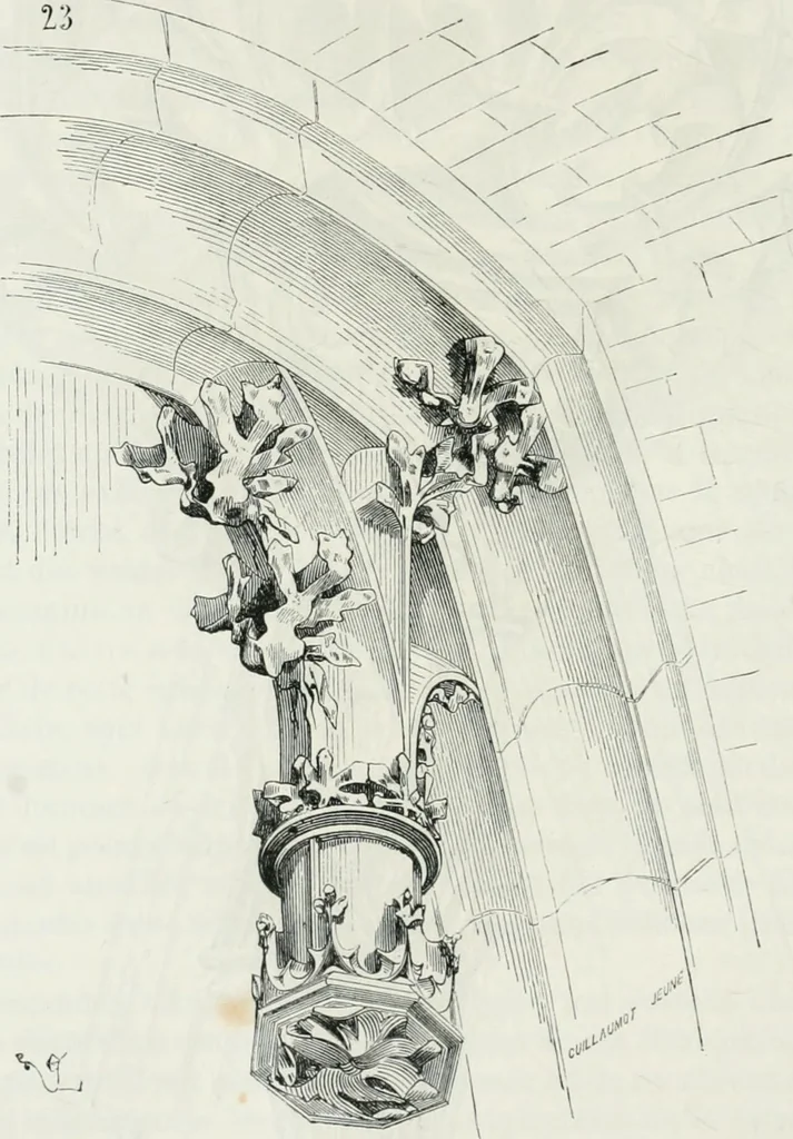 An illustration from Dictionnaire raisonné de l'architecture française du XIe au XVIe siècle, 1875, leaf 285