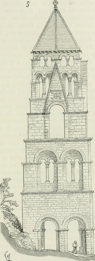 An illustration from Dictionnaire raisonné de l'architecture française du XIe au XVIe siècle, 1875, leaf 302