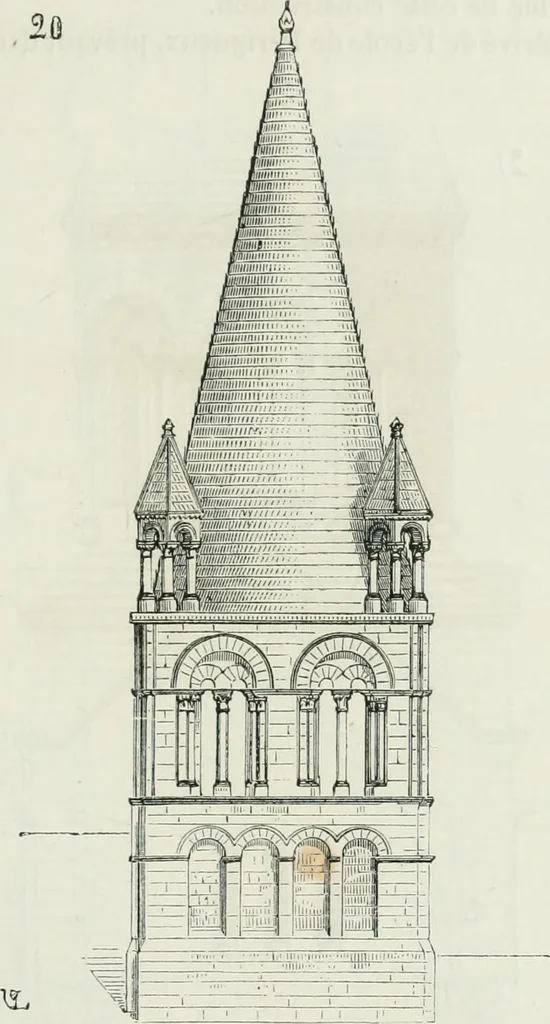 An illustration from Dictionnaire raisonné de l'architecture française du XIe au XVIe siècle, 1875, leaf 318