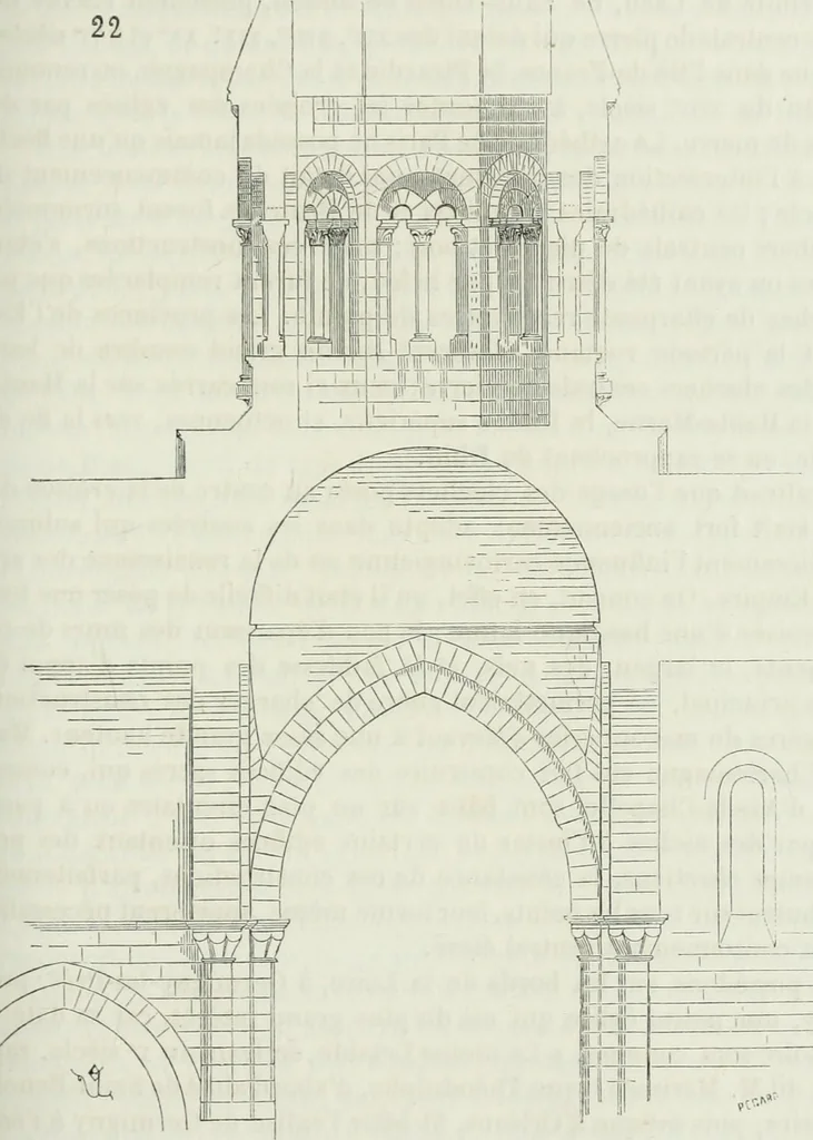 An illustration from Dictionnaire raisonné de l'architecture française du XIe au XVIe siècle, 1875, leaf 320