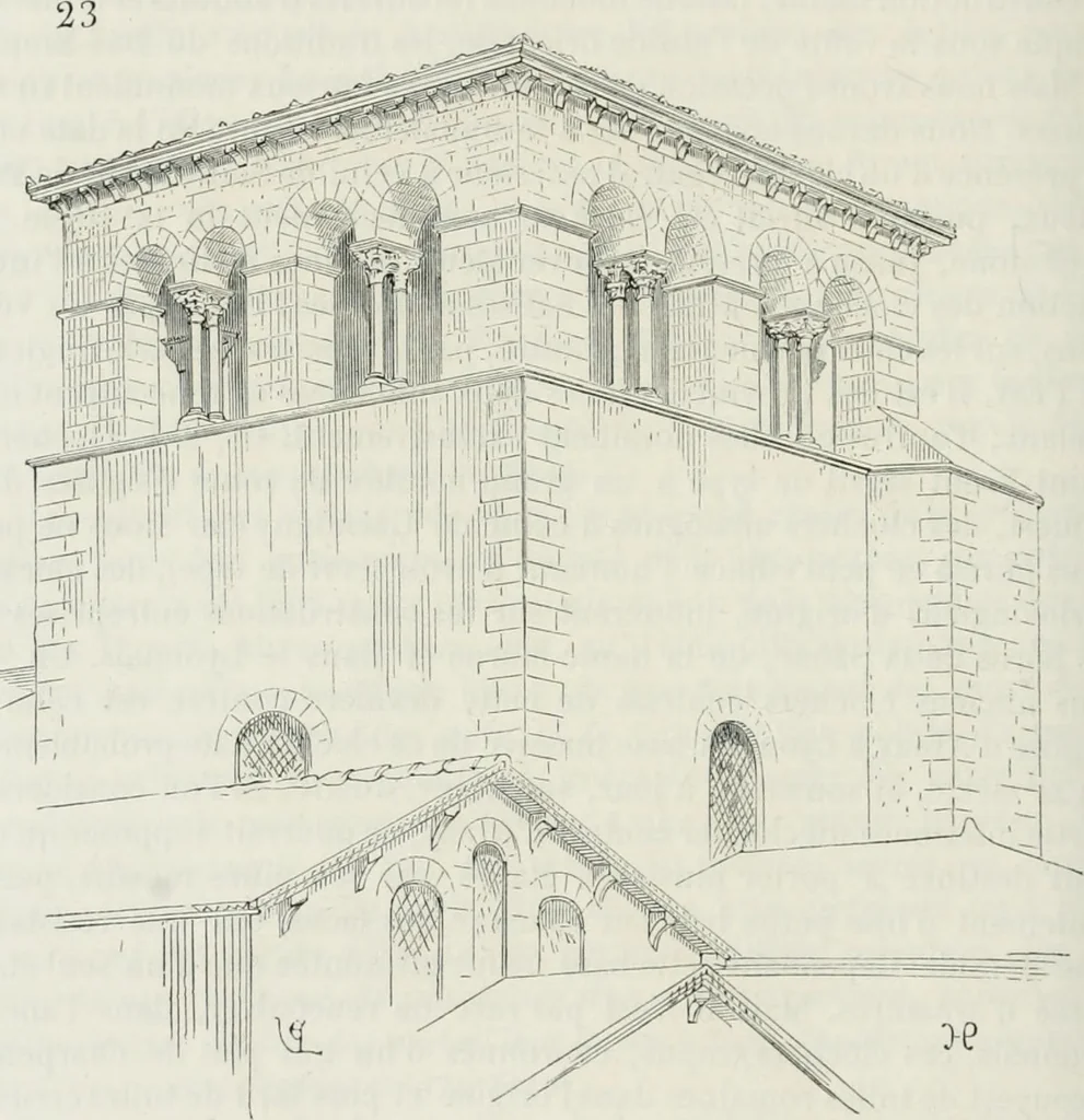 An illustration from Dictionnaire raisonné de l'architecture française du XIe au XVIe siècle, 1875, leaf 323