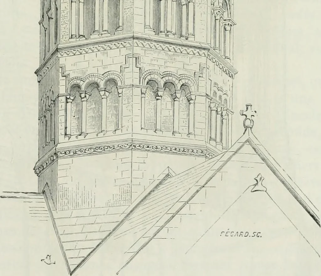 An illustration from Dictionnaire raisonné de l'architecture française du XIe au XVIe siècle, 1875, leaf 328