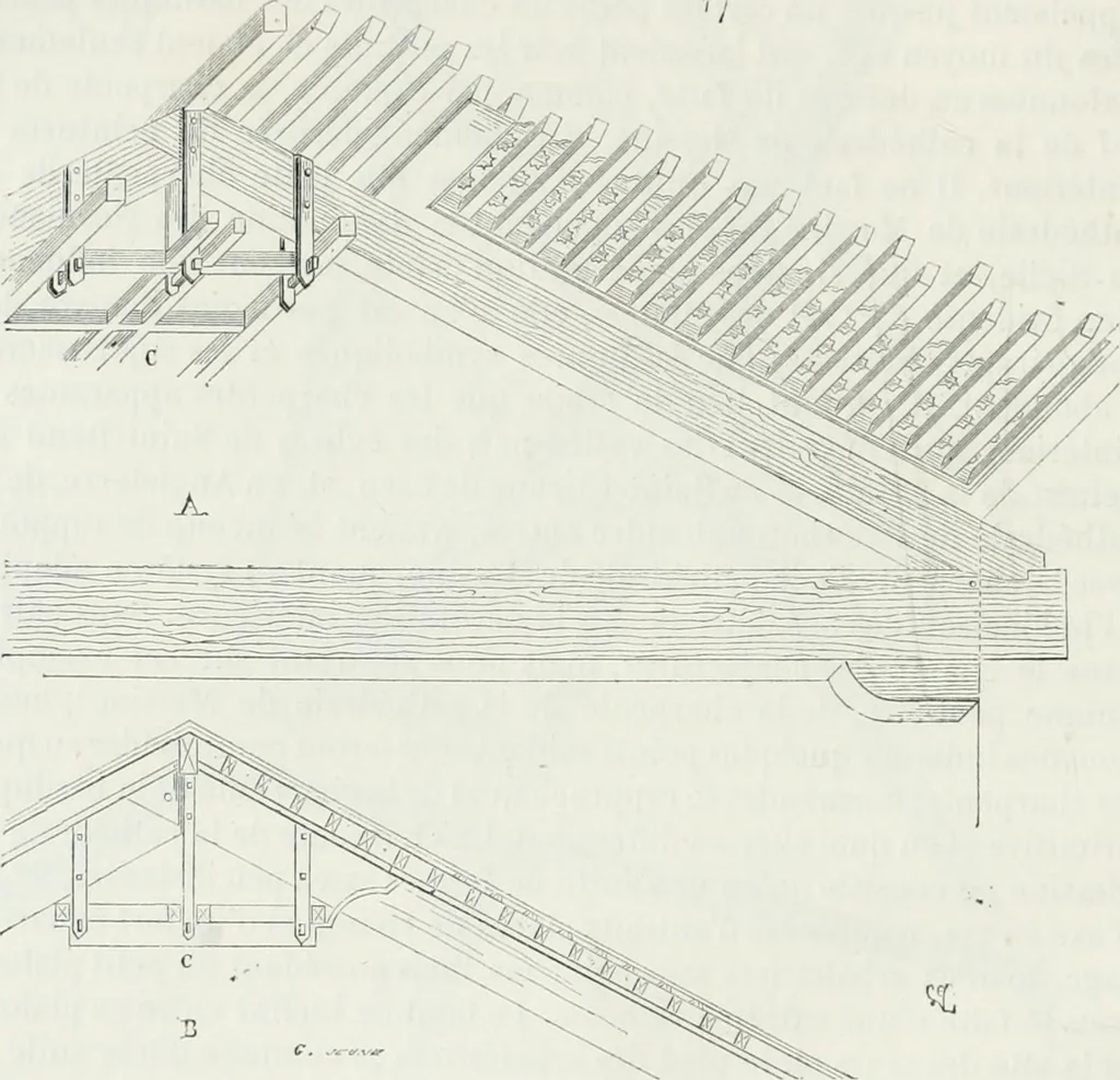 An illustration from Dictionnaire raisonné de l'architecture française du XIe au XVIe siècle, 1875, leaf 33