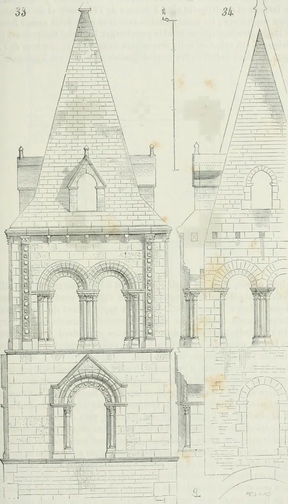An illustration from Dictionnaire raisonné de l'architecture française du XIe au XVIe siècle, 1875, leaf 336