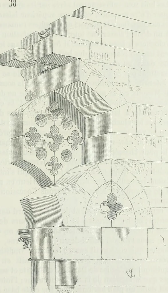 An illustration from Dictionnaire raisonné de l'architecture française du XIe au XVIe siècle, 1875, leaf 340