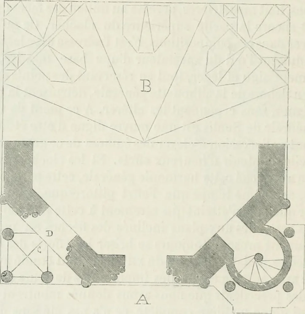 An illustration from Dictionnaire raisonné de l'architecture française du XIe au XVIe siècle, 1875, leaf 383