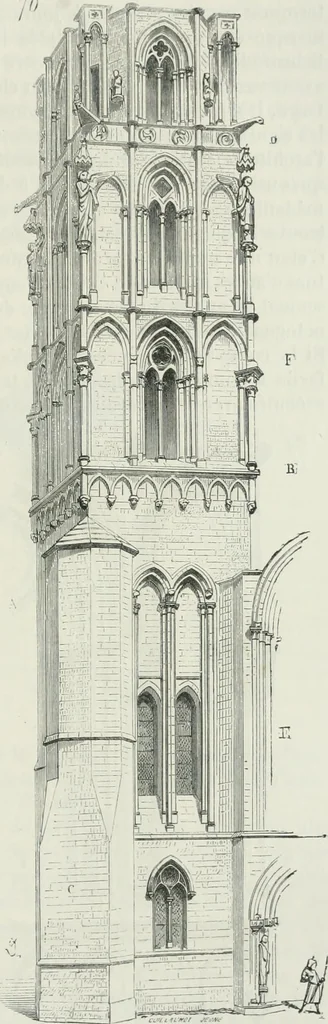An illustration from Dictionnaire raisonné de l'architecture française du XIe au XVIe siècle, 1875, leaf 392