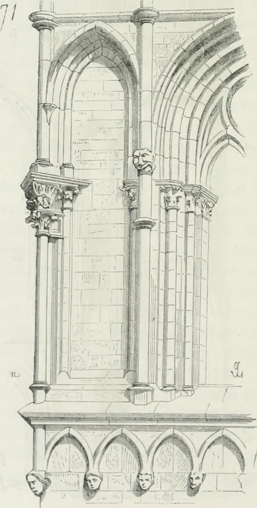 An illustration from Dictionnaire raisonné de l'architecture française du XIe au XVIe siècle, 1875, leaf 393