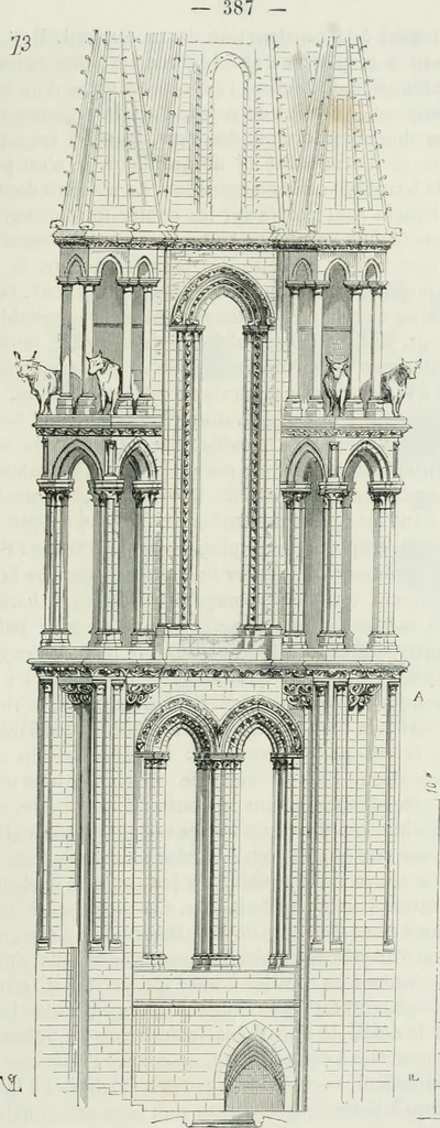 An illustration from Dictionnaire raisonné de l'architecture française du XIe au XVIe siècle, 1875, leaf 396
