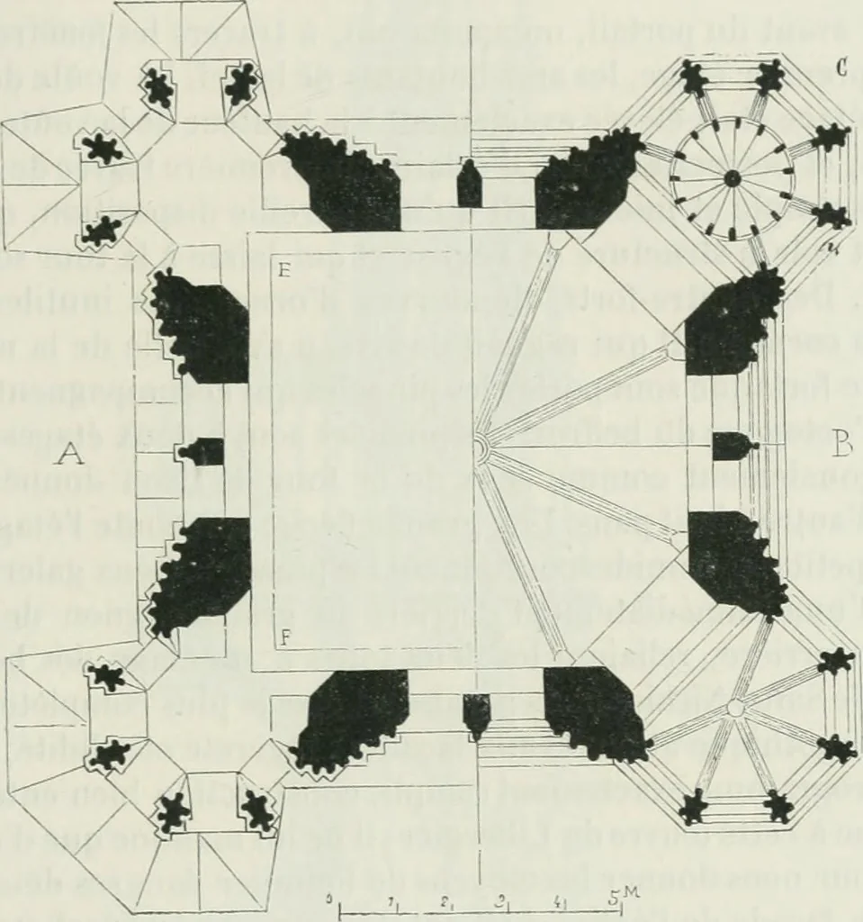 An illustration from Dictionnaire raisonné de l'architecture française du XIe au XVIe siècle, 1875, leaf 398