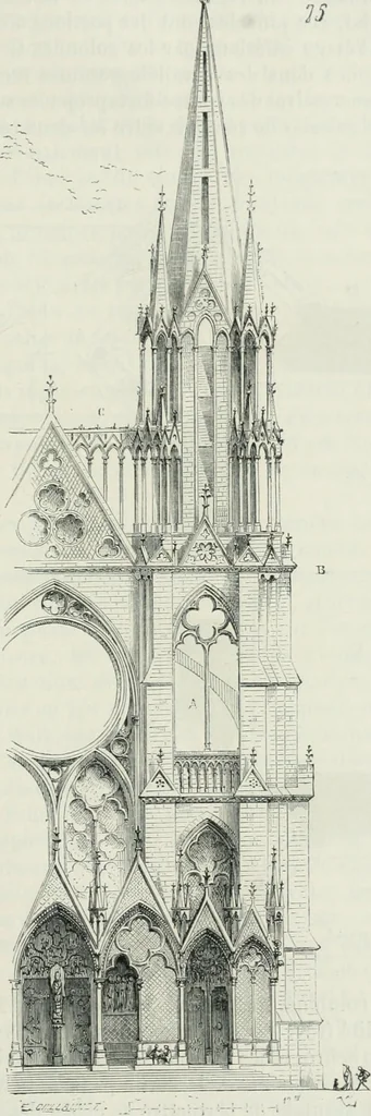 An illustration from Dictionnaire raisonné de l'architecture française du XIe au XVIe siècle, 1875, leaf 400