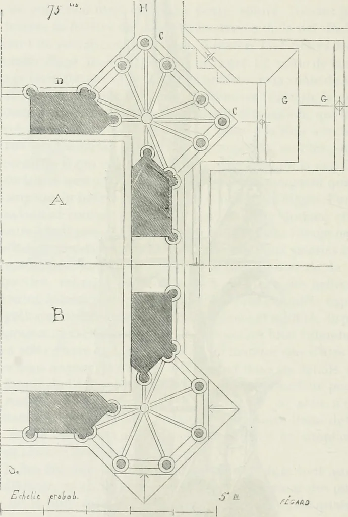 An illustration from Dictionnaire raisonné de l'architecture française du XIe au XVIe siècle, 1875, leaf 401