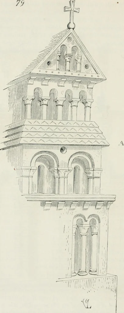An illustration from Dictionnaire raisonné de l'architecture française du XIe au XVIe siècle, 1875, leaf 407