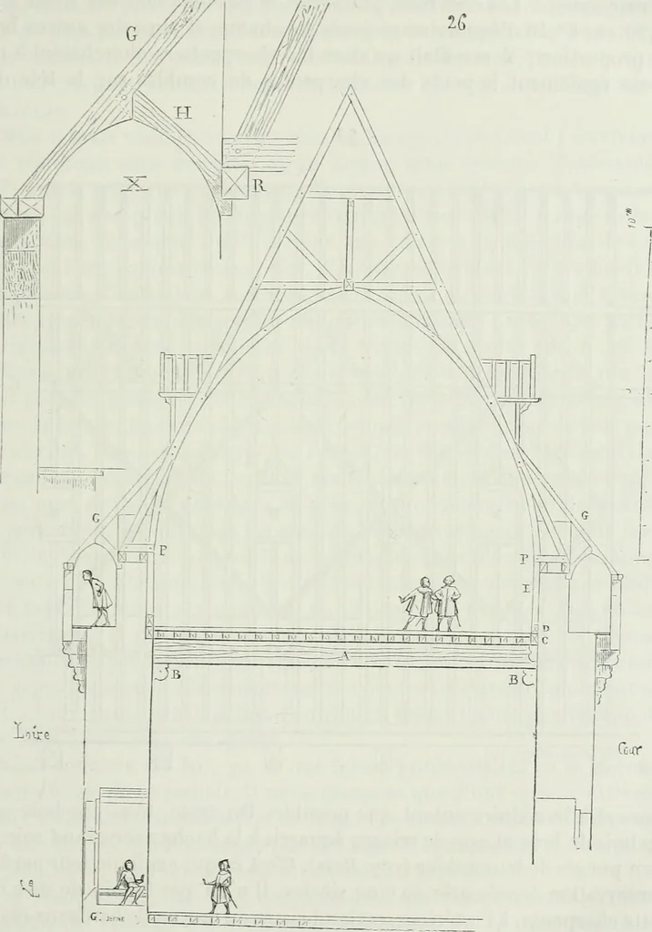 An illustration from Dictionnaire raisonné de l'architecture française du XIe au XVIe siècle, 1875, leaf 42
