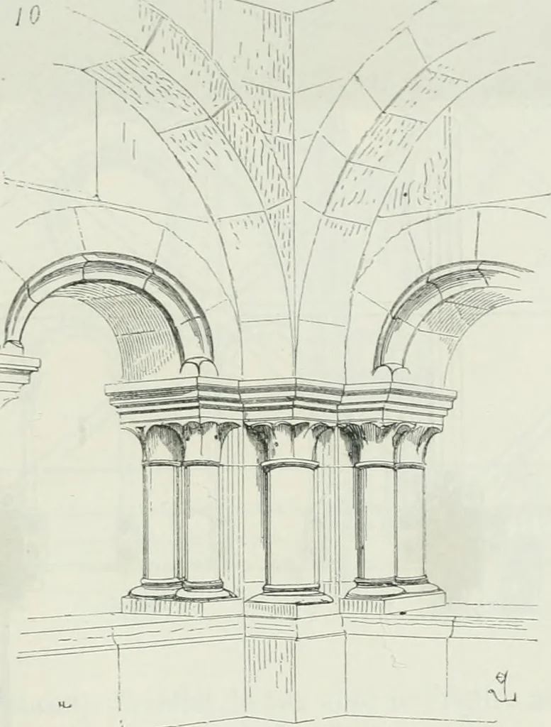 An illustration from Dictionnaire raisonné de l'architecture française du XIe au XVIe siècle, 1875, leaf 434