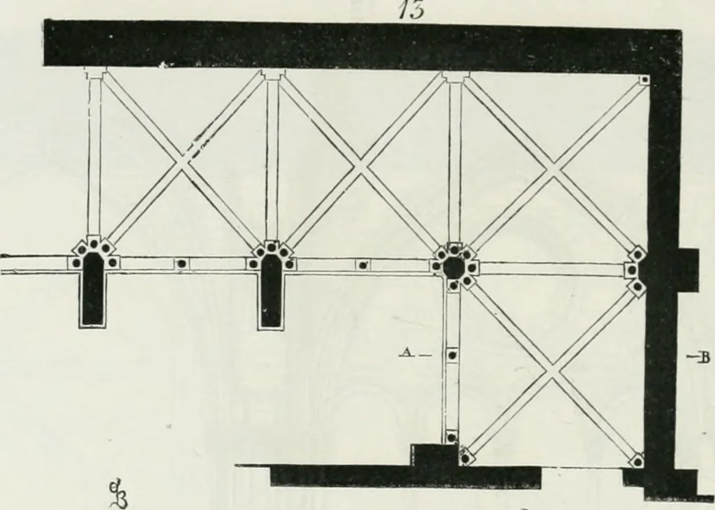 An illustration from Dictionnaire raisonné de l'architecture française du XIe au XVIe siècle, 1875, leaf 437