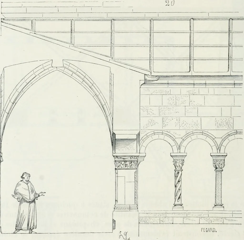 An illustration from Dictionnaire raisonné de l'architecture française du XIe au XVIe siècle, 1875, leaf 443