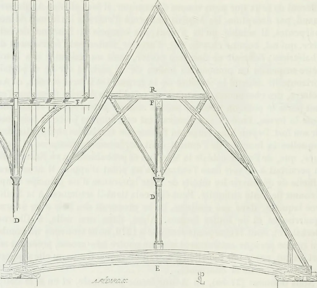 An illustration from Dictionnaire raisonné de l'architecture française du XIe au XVIe siècle, 1875, leaf 45