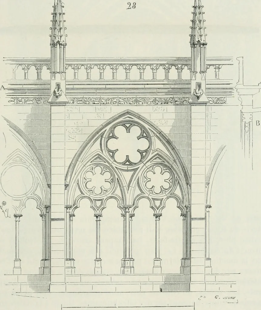 An illustration from Dictionnaire raisonné de l'architecture française du XIe au XVIe siècle, 1875, leaf 452