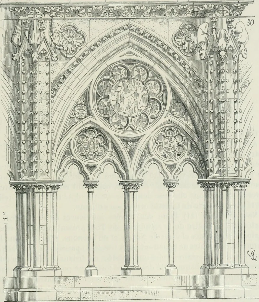 An illustration from Dictionnaire raisonné de l'architecture française du XIe au XVIe siècle, 1875, leaf 454