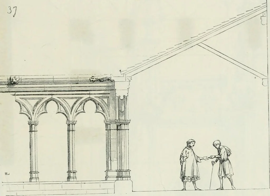 An illustration from Dictionnaire raisonné de l'architecture française du XIe au XVIe siècle, 1875, leaf 462