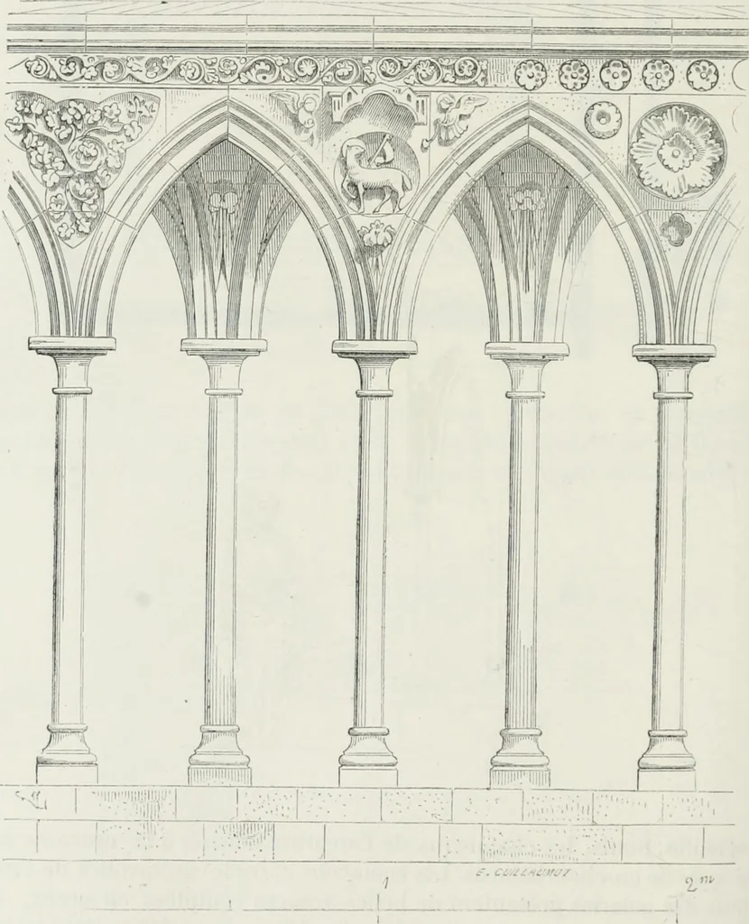 An illustration from Dictionnaire raisonné de l'architecture française du XIe au XVIe siècle, 1875, leaf 467