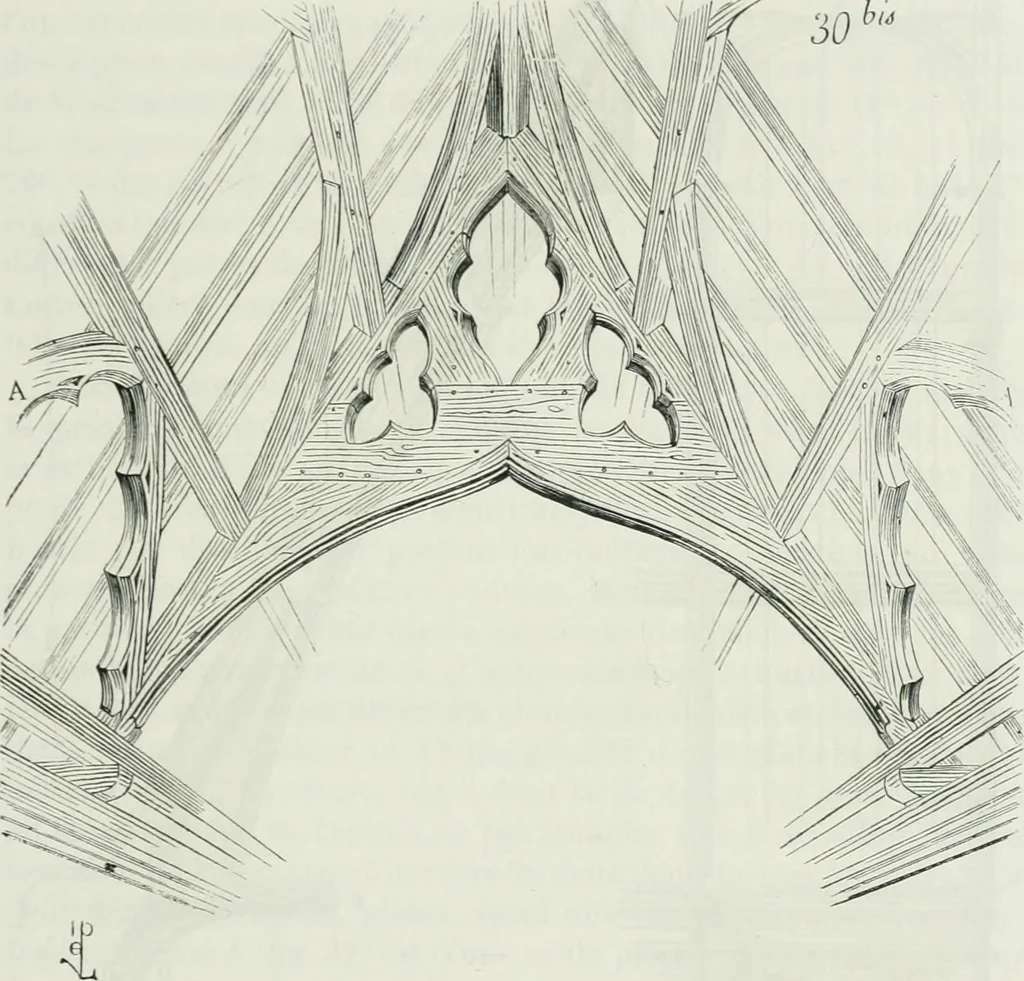 An illustration from Dictionnaire raisonné de l'architecture française du XIe au XVIe siècle, 1875, leaf 48