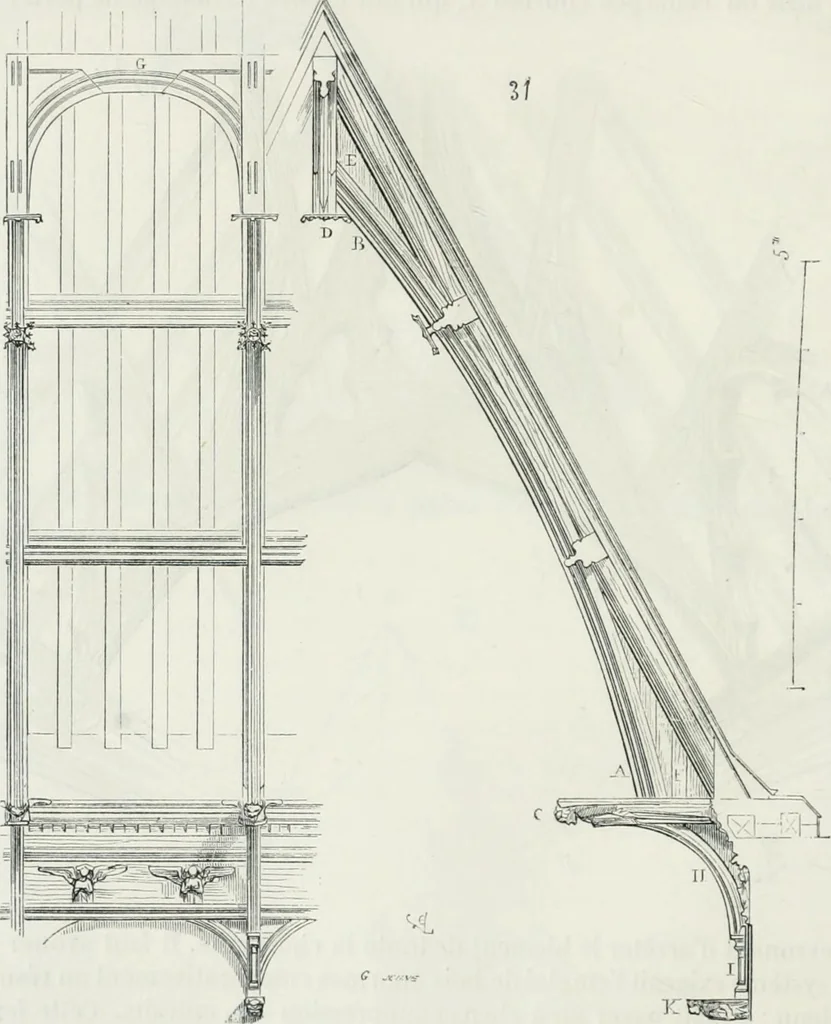 An illustration from Dictionnaire raisonné de l'architecture française du XIe au XVIe siècle, 1875, leaf 49