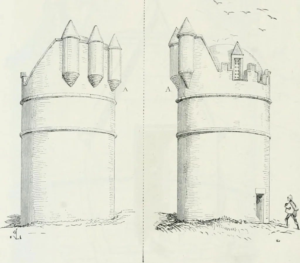 An illustration from Dictionnaire raisonné de l'architecture française du XIe au XVIe siècle, 1875, leaf 499