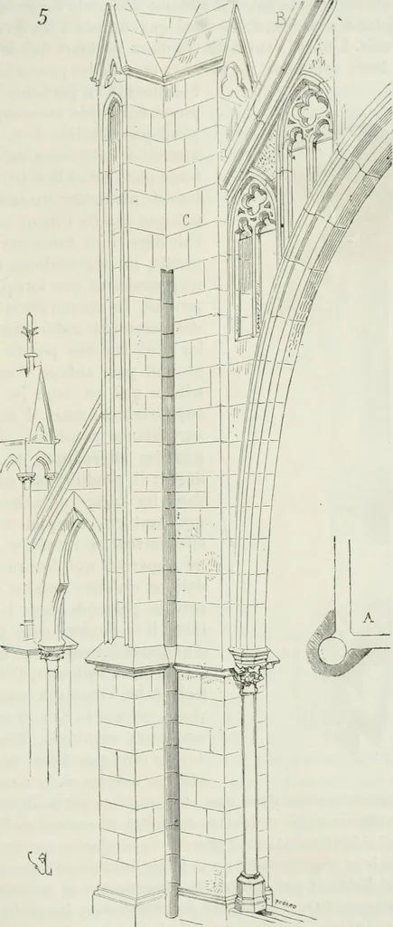 An illustration from Dictionnaire raisonné de l'architecture française du XIe au XVIe siècle, 1875, leaf 516