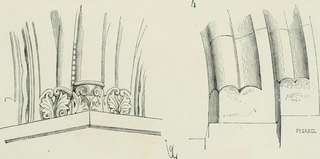 An illustration from Dictionnaire raisonné de l'architecture française du XIe au XVIe siècle, 1875, leaf 520