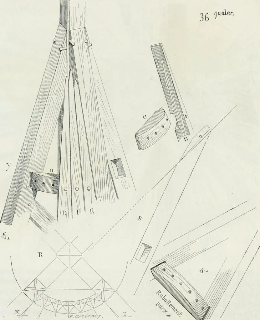 An illustration from Dictionnaire raisonné de l'architecture française du XIe au XVIe siècle, 1875, leaf 61