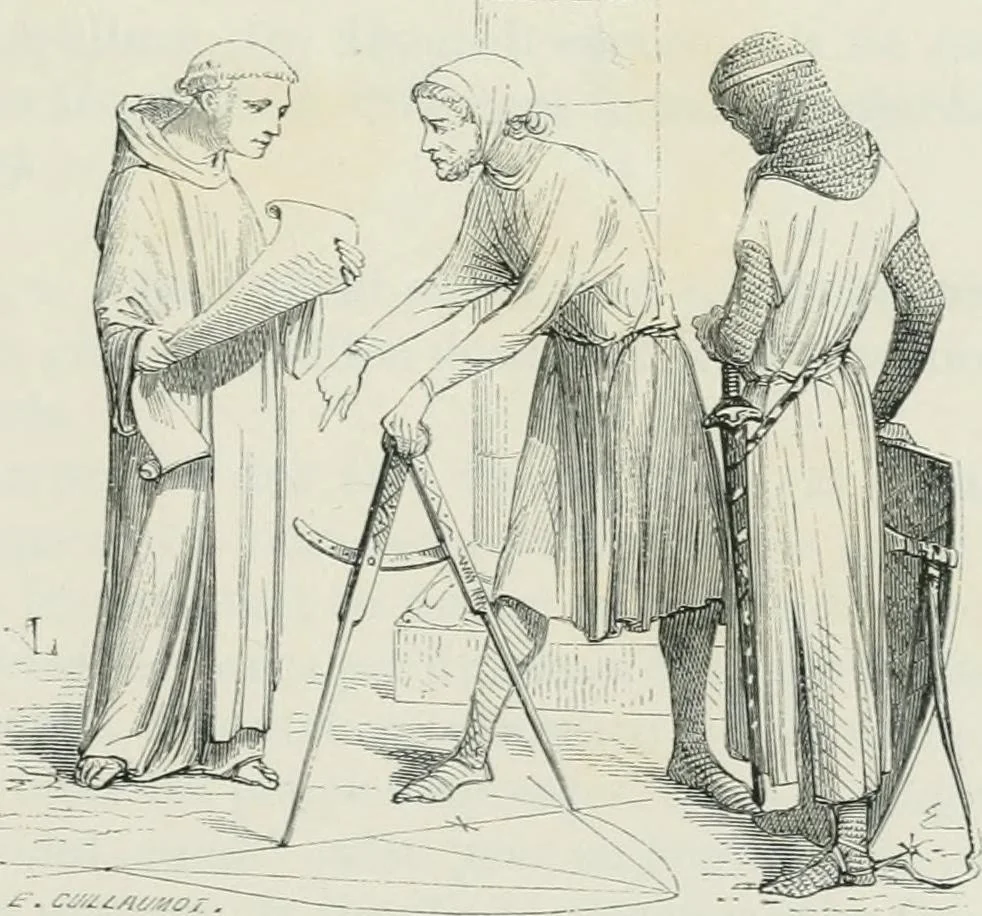 An illustration from Dictionnaire raisonné de l'architecture française du XIe au XVIe siècle, 1875, leaf 8