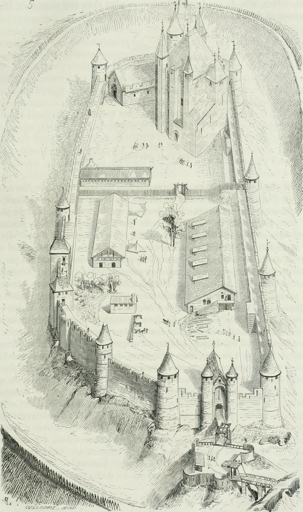 An illustration from Dictionnaire raisonné de l'architecture française du XIe au XVIe siècle, 1875, leaf 84