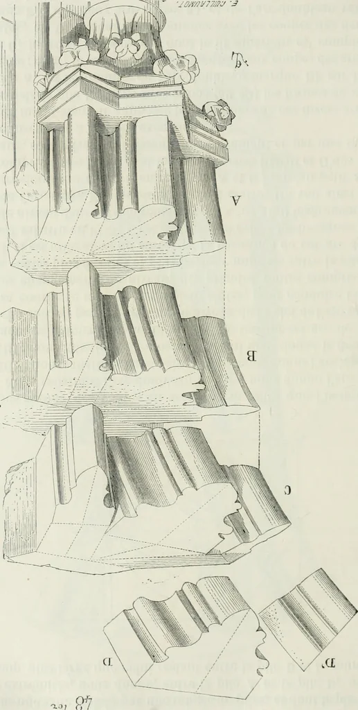 An illustration from Dictionnaire raisonné de l'architecture française du XIe au XVIe siècle, 1875, leaf 102