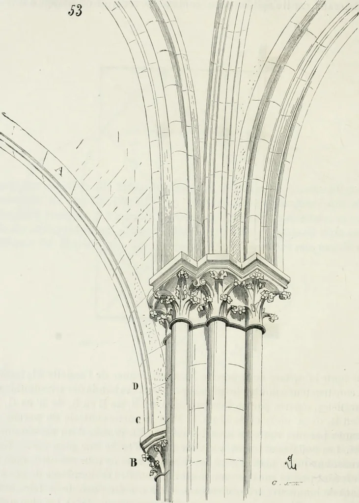 An illustration from Dictionnaire raisonné de l'architecture française du XIe au XVIe siècle, 1875, leaf 109