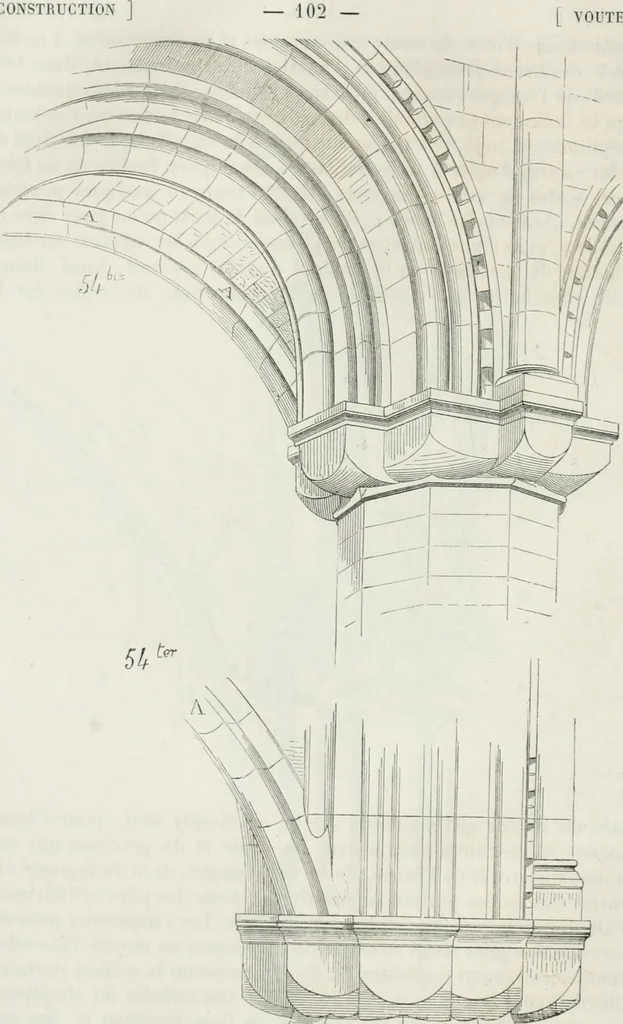 An illustration from Dictionnaire raisonné de l'architecture française du XIe au XVIe siècle, 1875, leaf 111