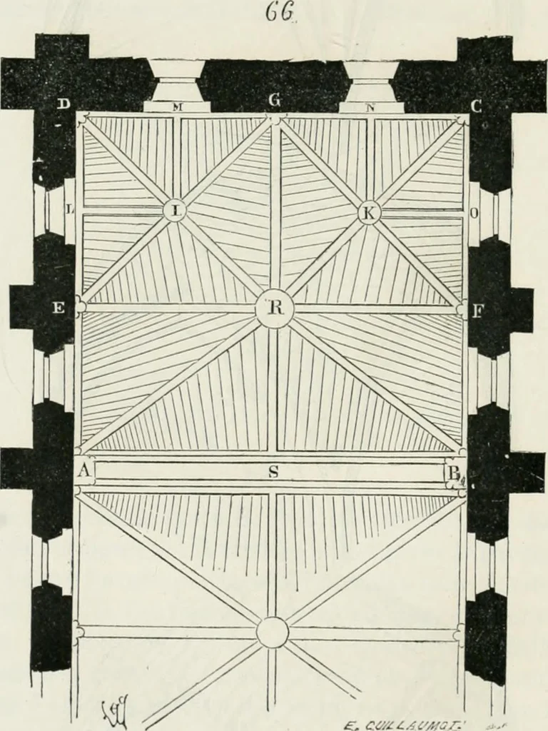 An illustration from Dictionnaire raisonné de l'architecture française du XIe au XVIe siècle, 1875, leaf 123