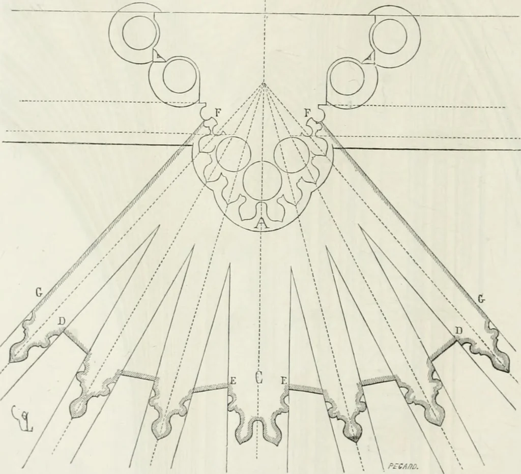 An illustration from Dictionnaire raisonné de l'architecture française du XIe au XVIe siècle, 1875, leaf 129