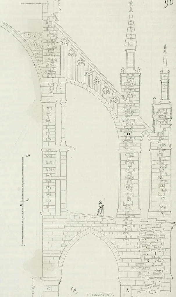 An illustration from Dictionnaire raisonné de l'architecture française du XIe au XVIe siècle, 1875, leaf 181