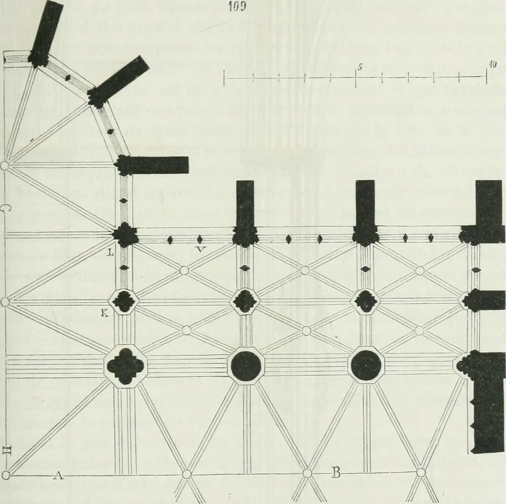 An illustration from Dictionnaire raisonné de l'architecture française du XIe au XVIe siècle, 1875, leaf 208