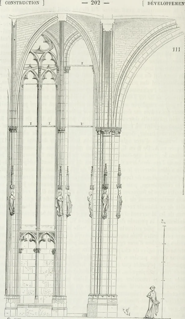 An illustration from Dictionnaire raisonné de l'architecture française du XIe au XVIe siècle, 1875, leaf 211