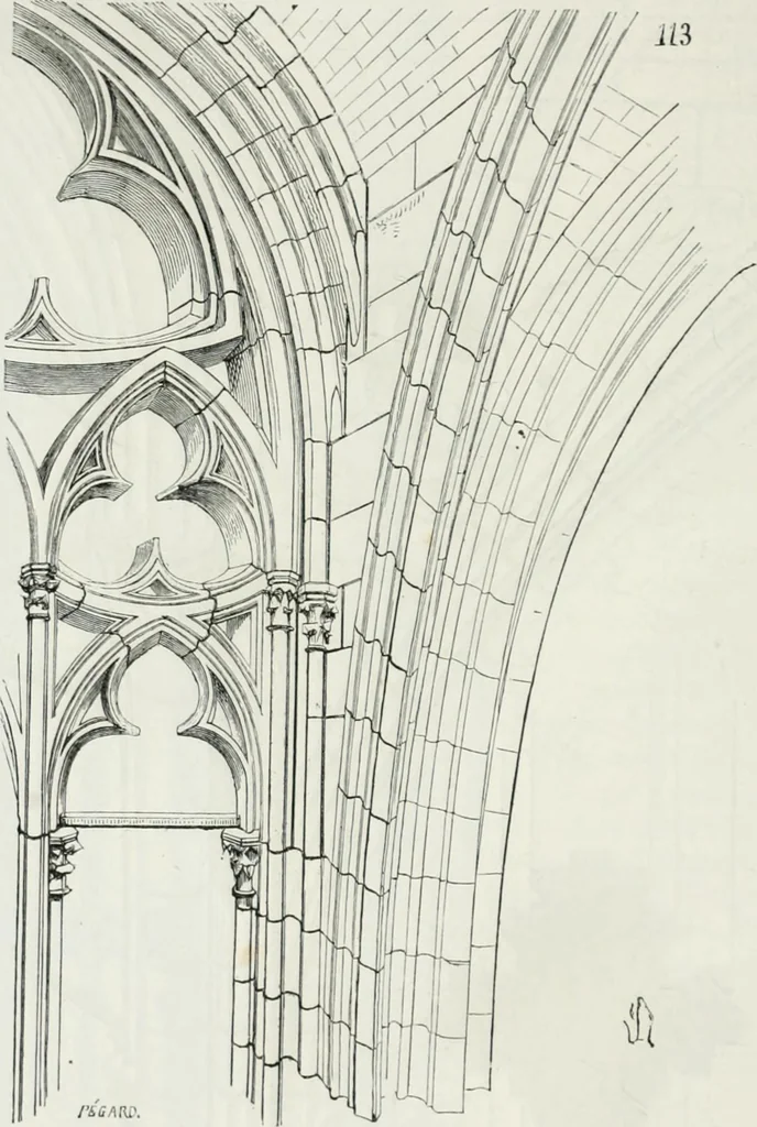 An illustration from Dictionnaire raisonné de l'architecture française du XIe au XVIe siècle, 1875, leaf 213