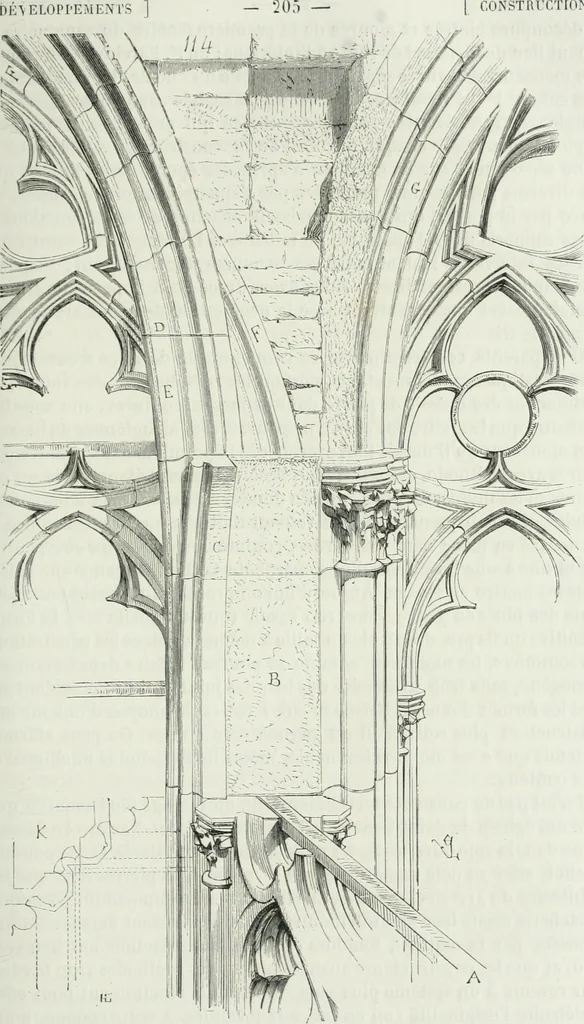 An illustration from Dictionnaire raisonné de l'architecture française du XIe au XVIe siècle, 1875, leaf 214