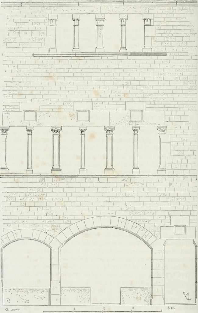 An illustration from Dictionnaire raisonné de l'architecture française du XIe au XVIe siècle, 1875, leaf 219