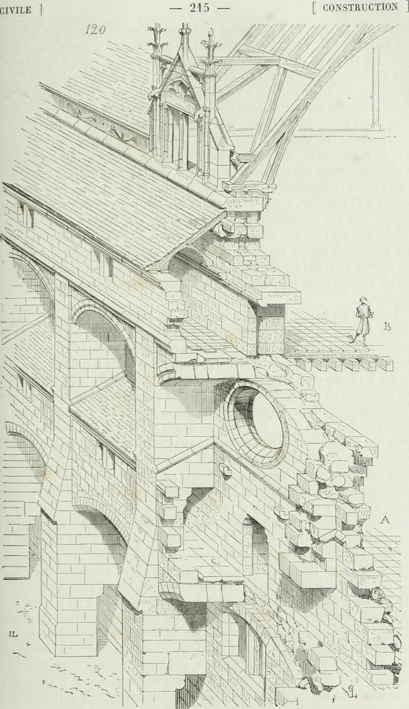 An illustration from Dictionnaire raisonné de l'architecture française du XIe au XVIe siècle, 1875, leaf 224