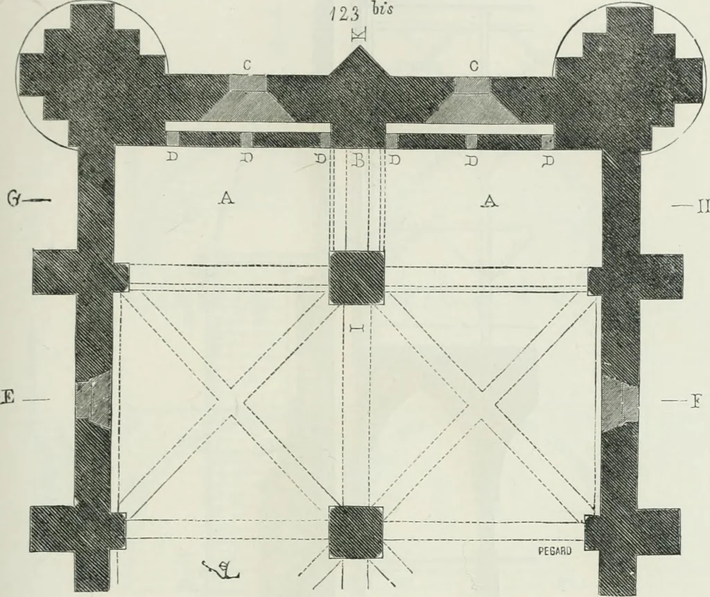 An illustration from Dictionnaire raisonné de l'architecture française du XIe au XVIe siècle, 1875, leaf 234