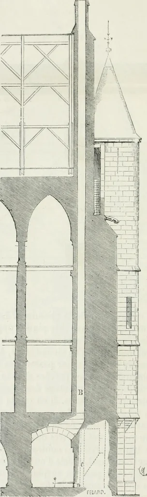 An illustration from Dictionnaire raisonné de l'architecture française du XIe au XVIe siècle, 1875, leaf 235